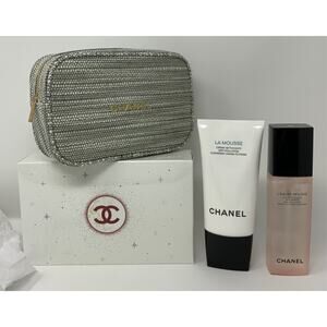 NEW Chanel 2022 Holiday Limited Gift Set Routine Reset Cleansing Face DUO Pouch